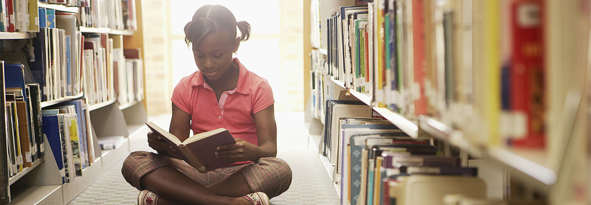 students reading