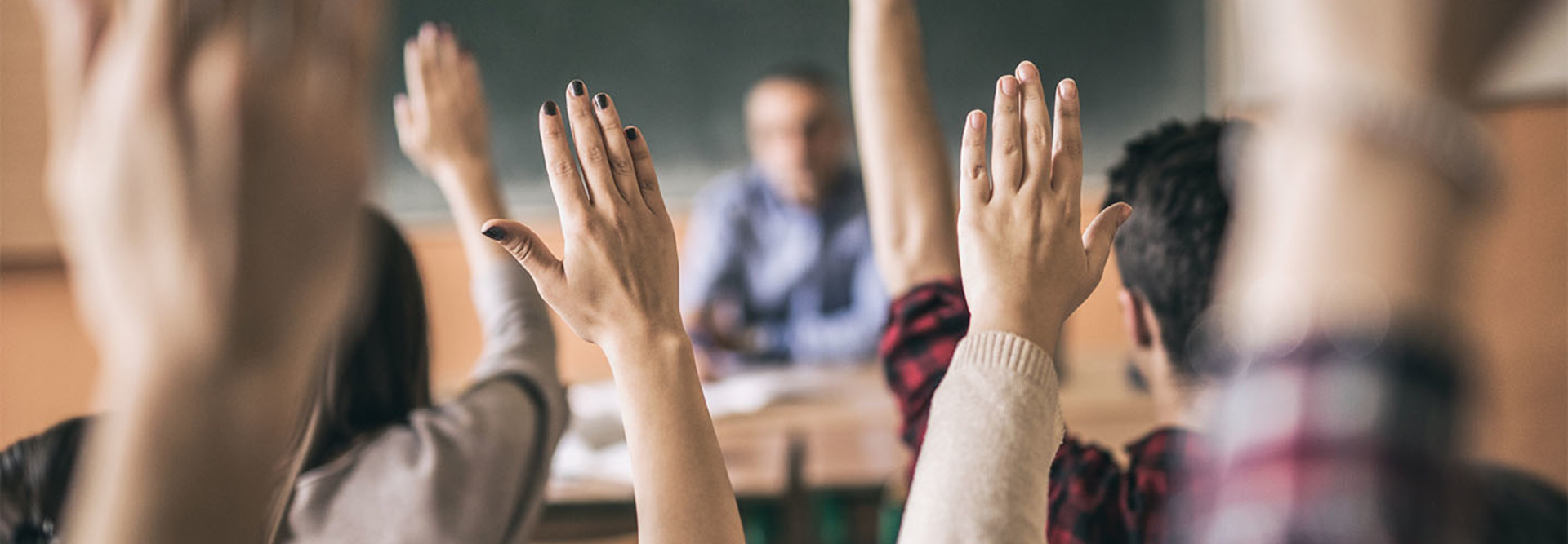 classroom raised hands