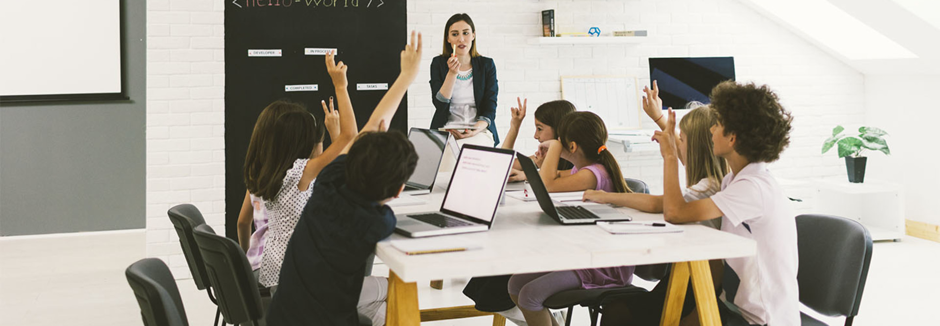 Students on laptops