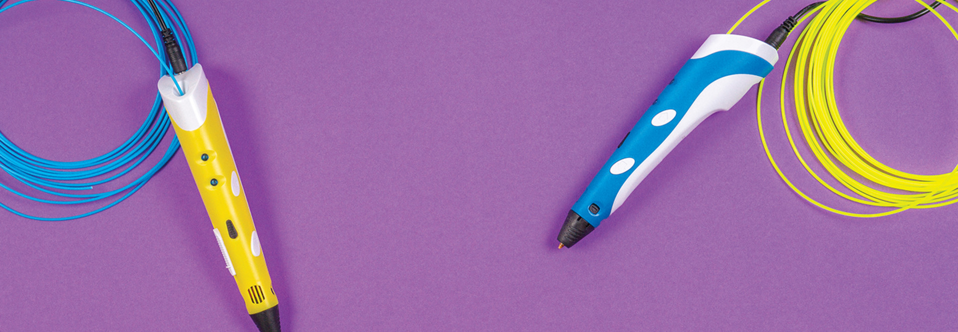 Markers on purple background