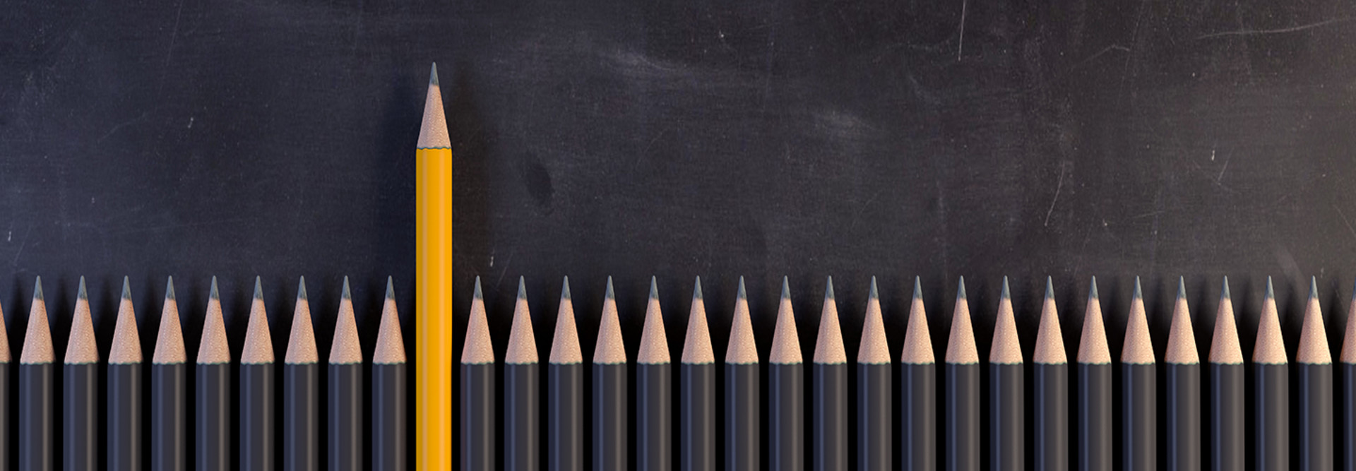 Pencil above other pencils