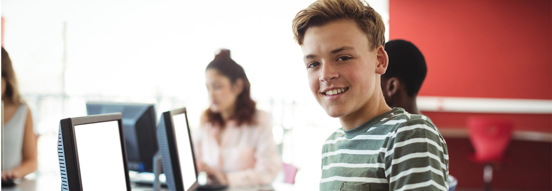 Kid on computer