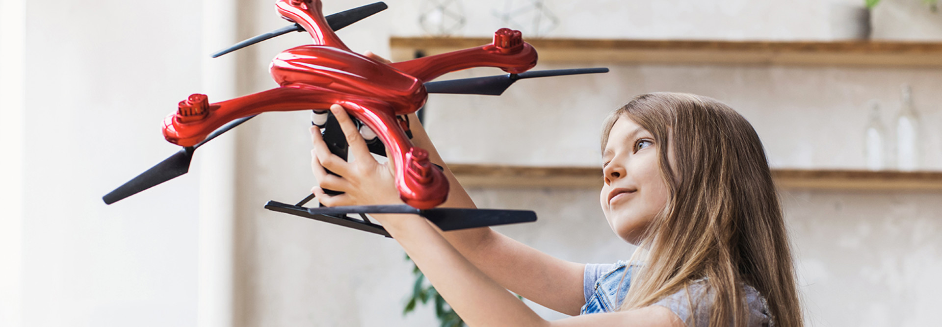 Drone and kid