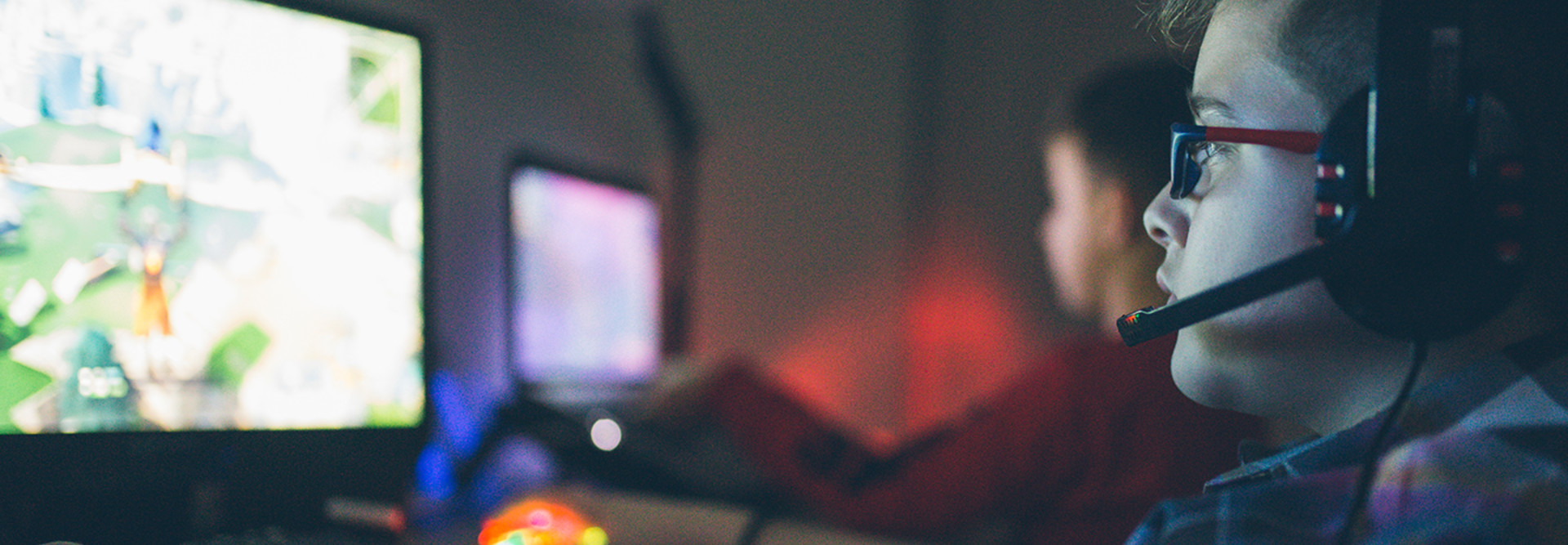 K–12 students play video games