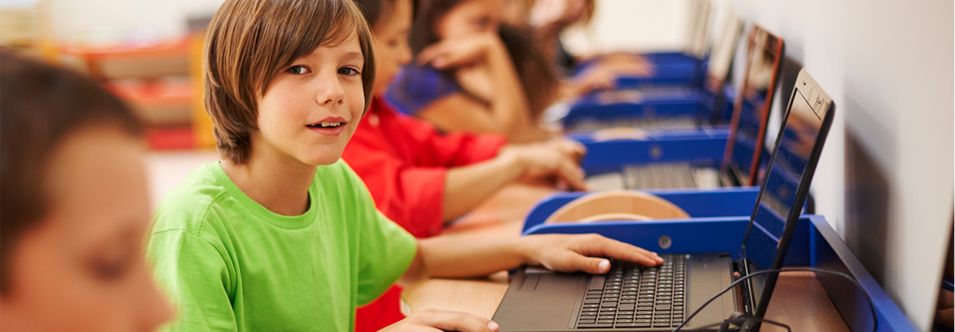 Kid on computer