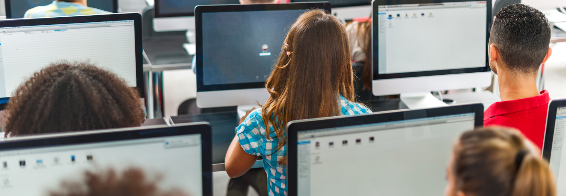 Kids in computer lab