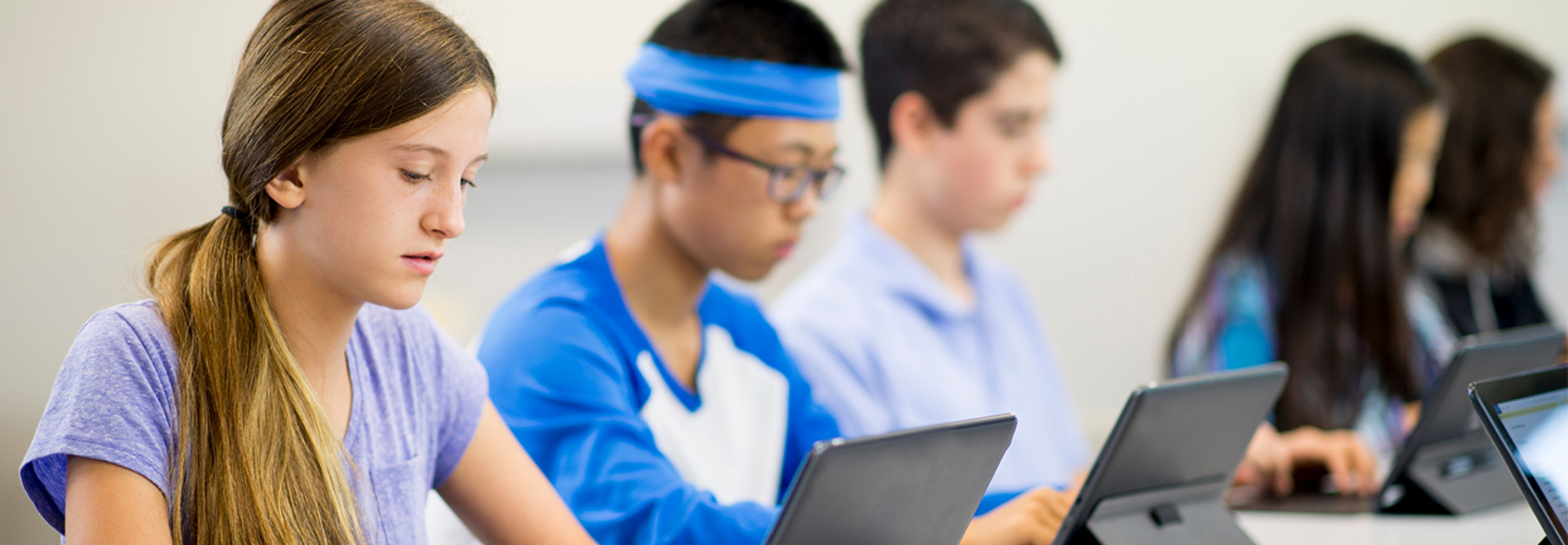 Kids taking a test