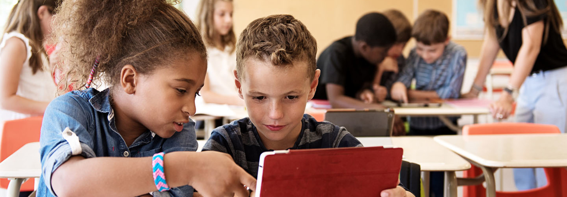 Kids with tablets