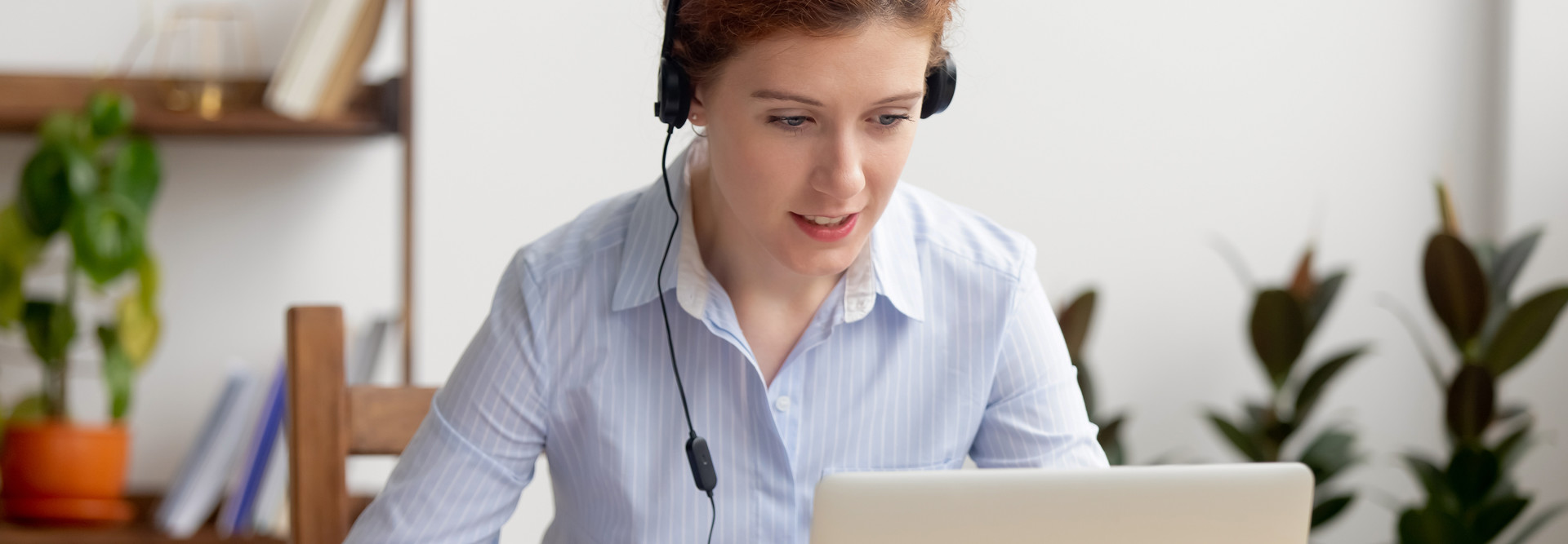 woman using laptop