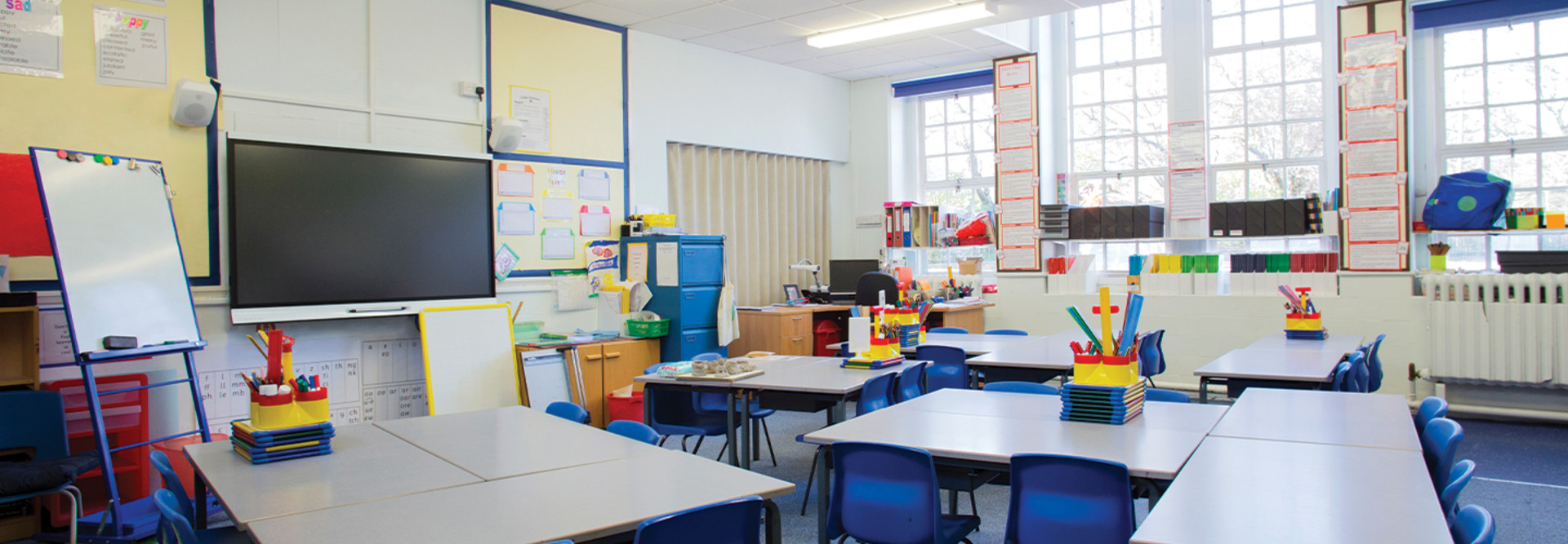 empty modern classroom
