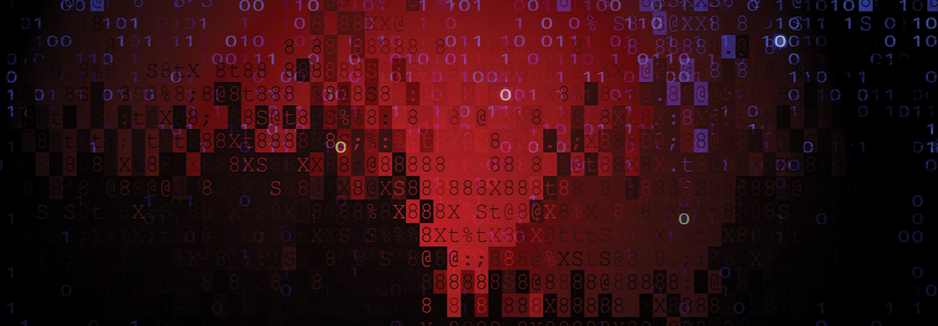 digital pixel screen dark red 