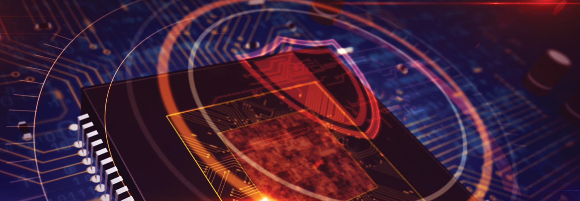 CPU on board with shield hologram display