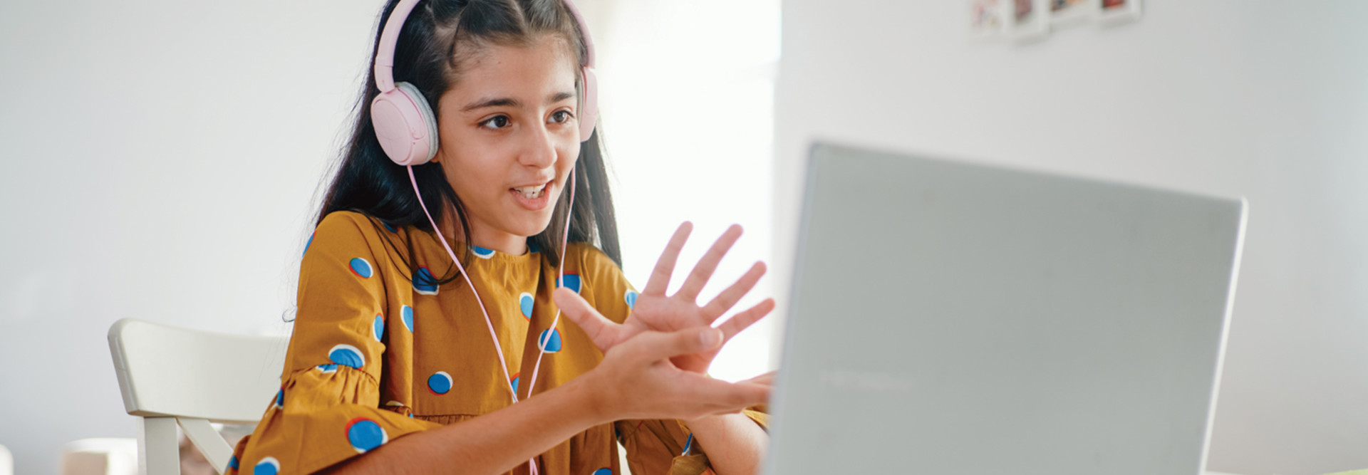 Student engaged in remote learning