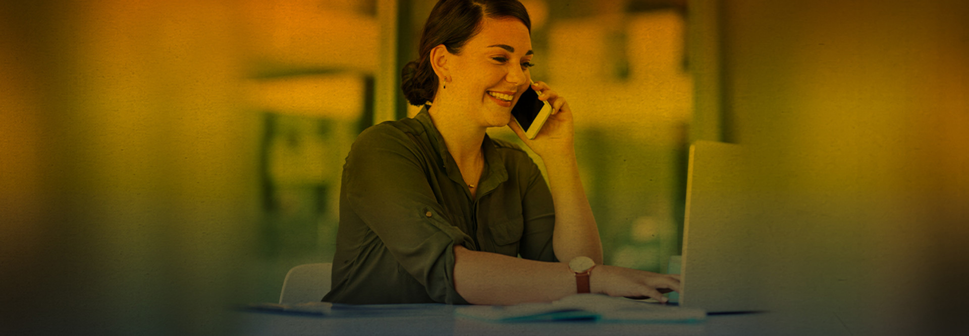 IT leader on phone with vCISO
