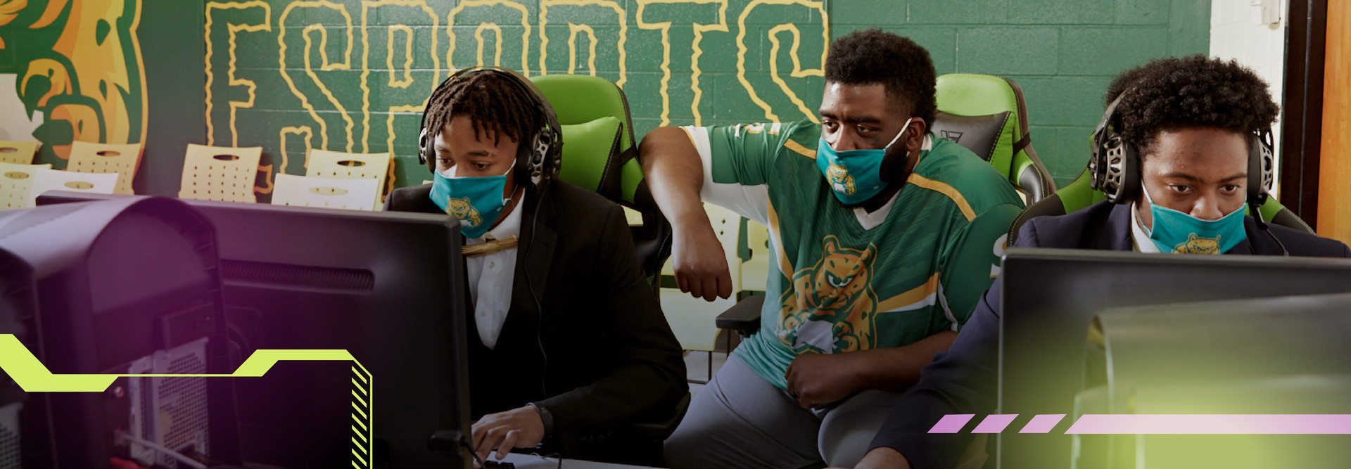 Students at Southern University Lab School playing esports