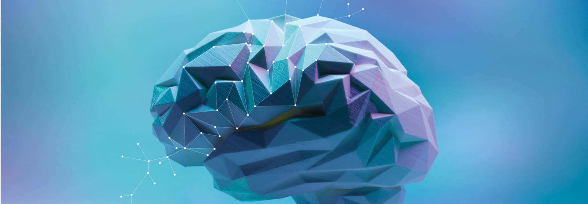 Brain and data illustration representing artificial intelligence education