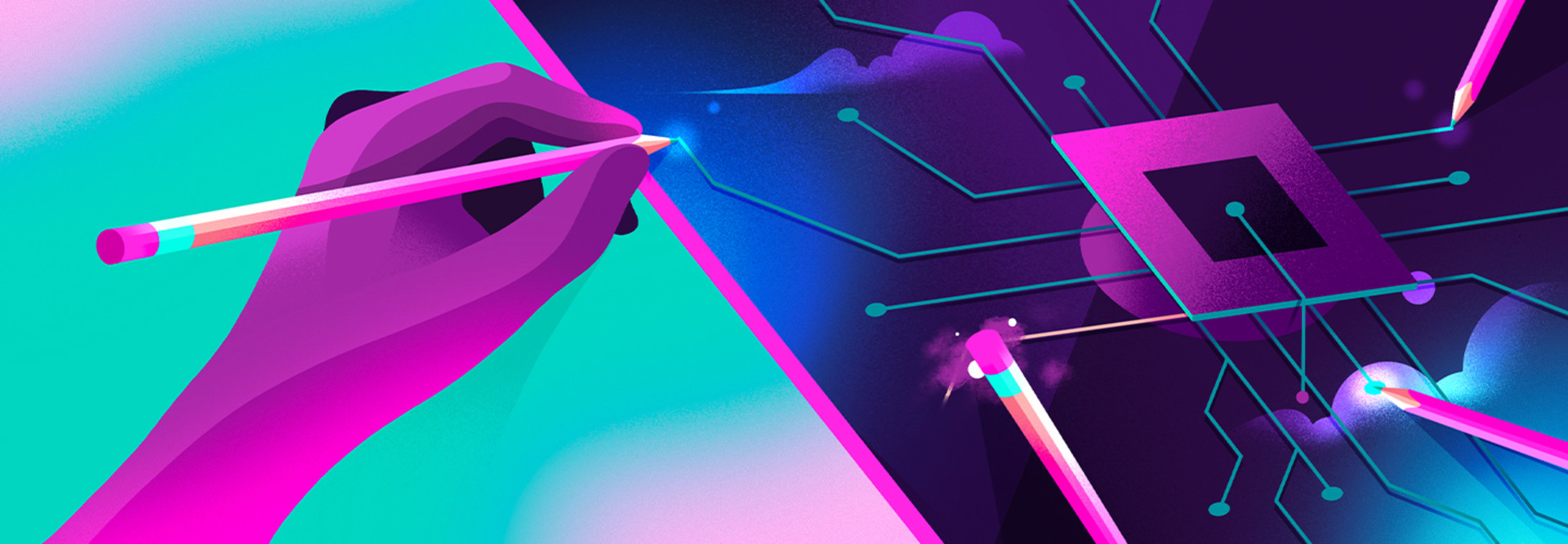 Upgrades being made to circuit board illustration