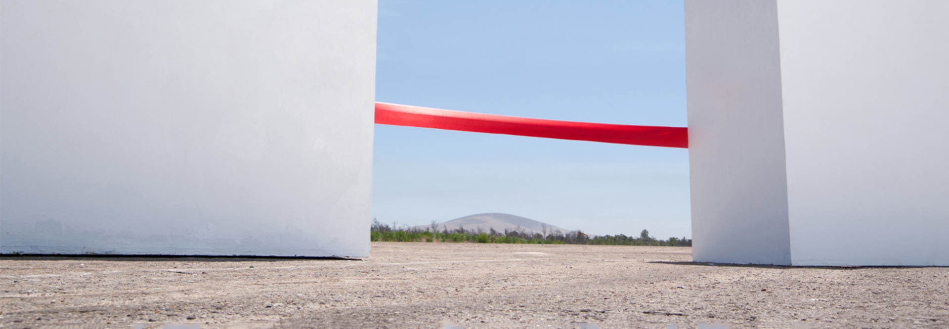 Red tape between buildings to show access denied