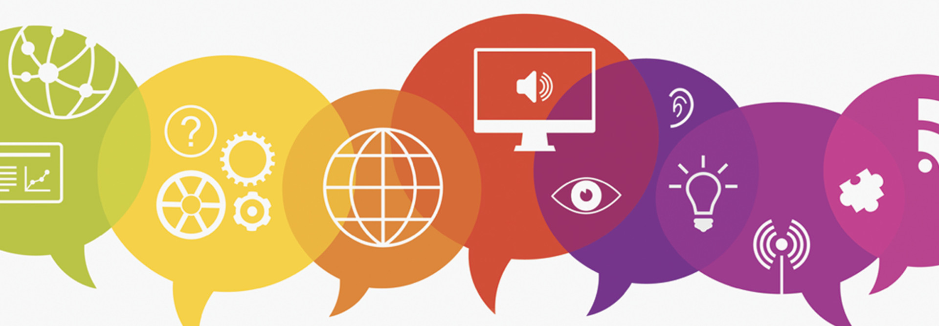 Universal Design for Learning in illustrated speech bubbles