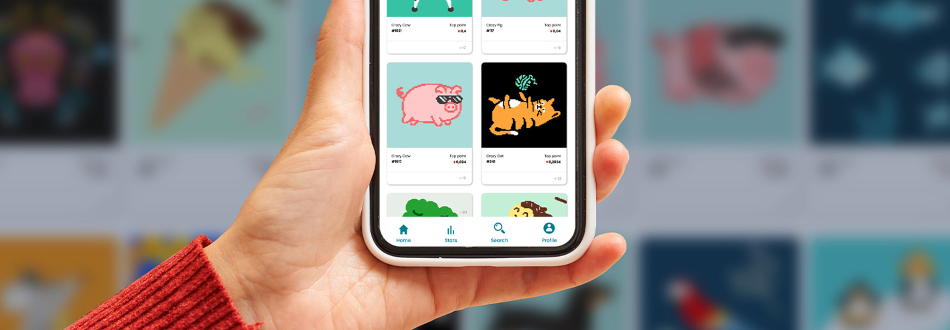 NFTs for K–12 education on a mobile phone screen