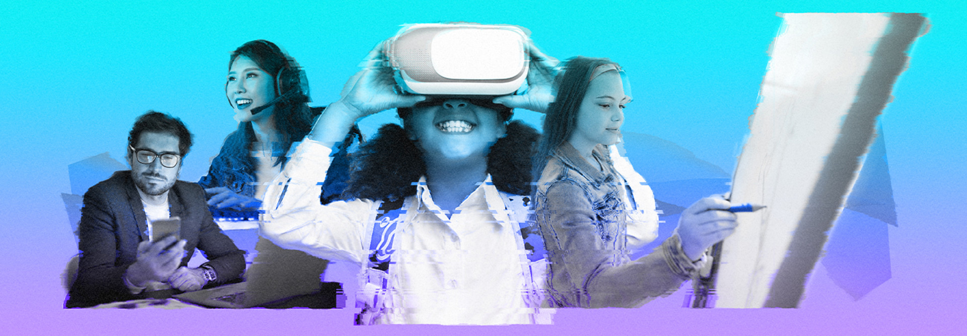 collage showing 2023 K–12 tech trends