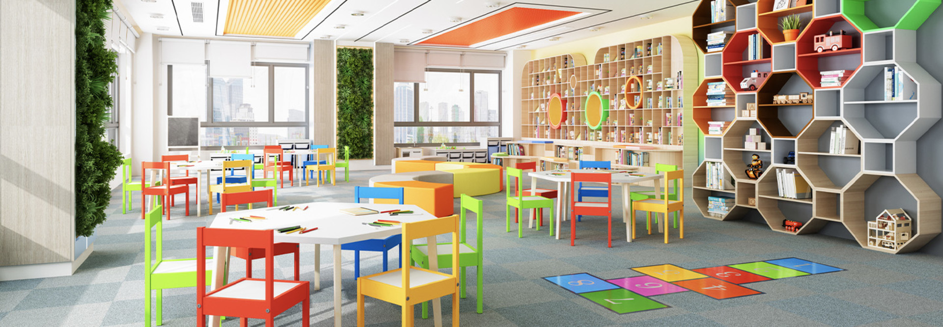 Modern classroom