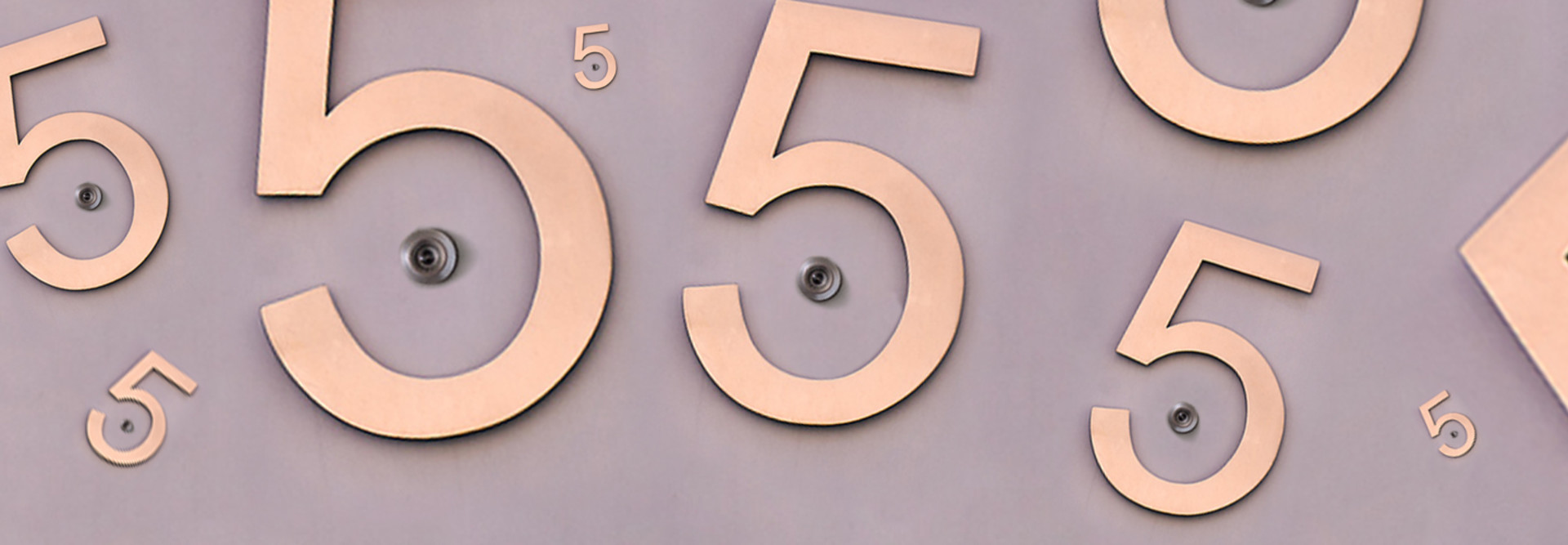 number 5 around door peephole