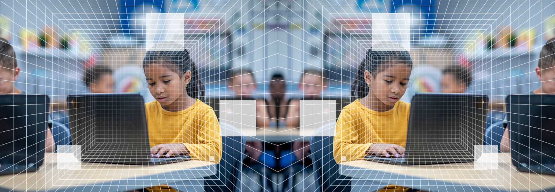Artificial Intelligence student on laptop
