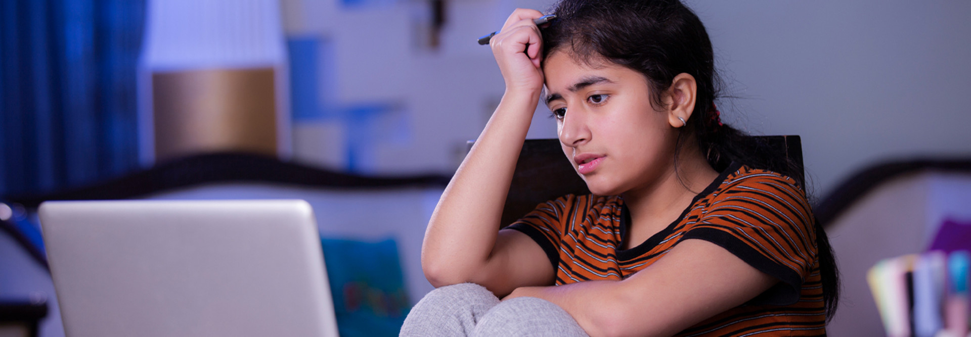 Teenager doing homework