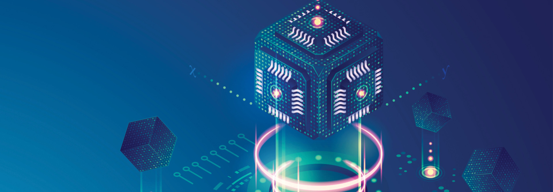 Illustration representing quantum computing