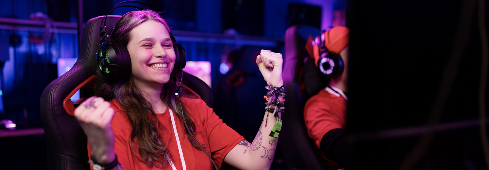 Professional Esports gamer at tournament 