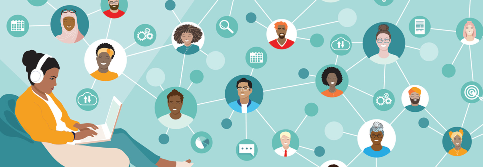 Illustration of video conference
