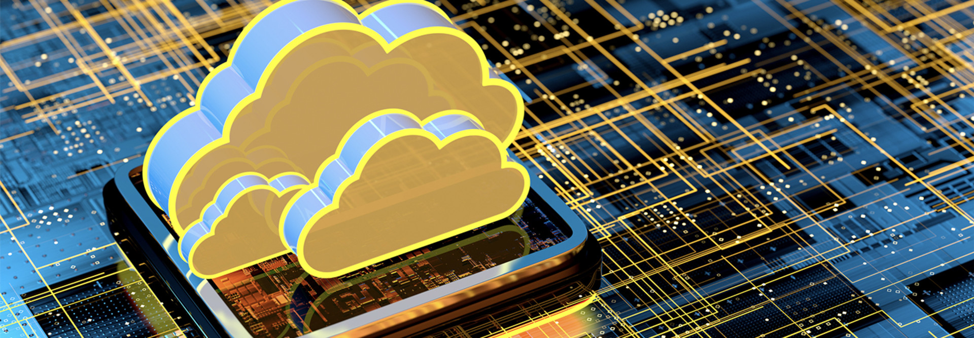 Abstract cloud computing technology concept