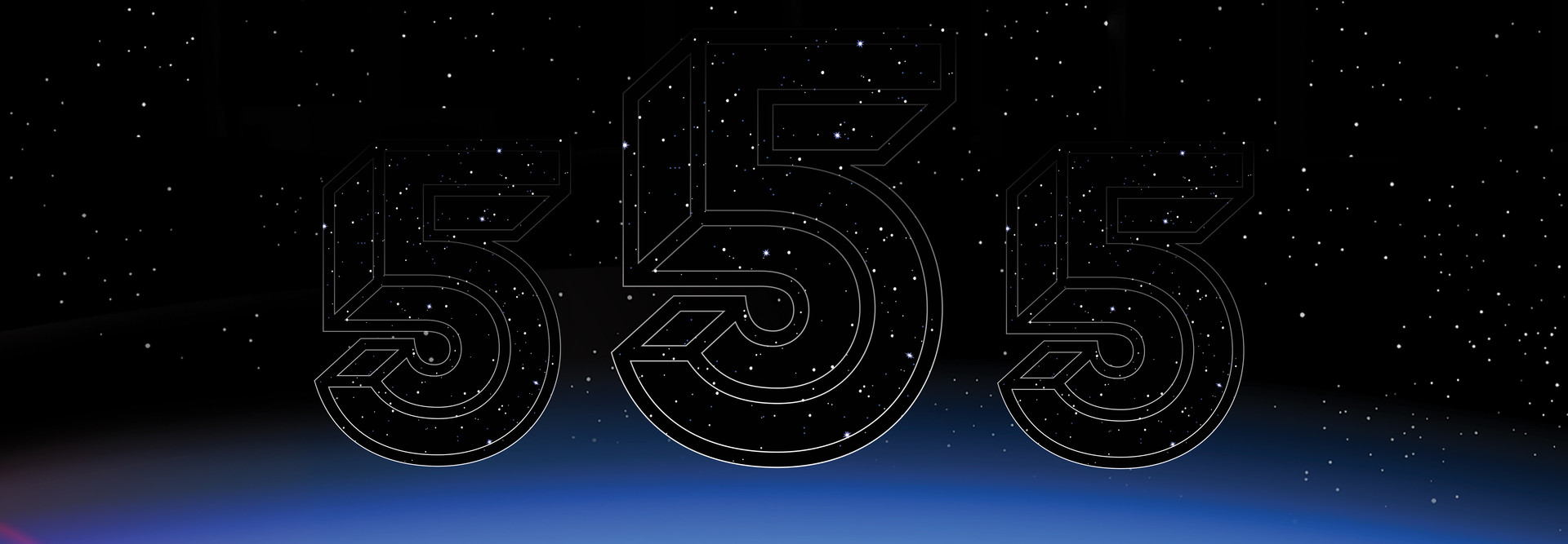 illustration of the numeral 5 in space
