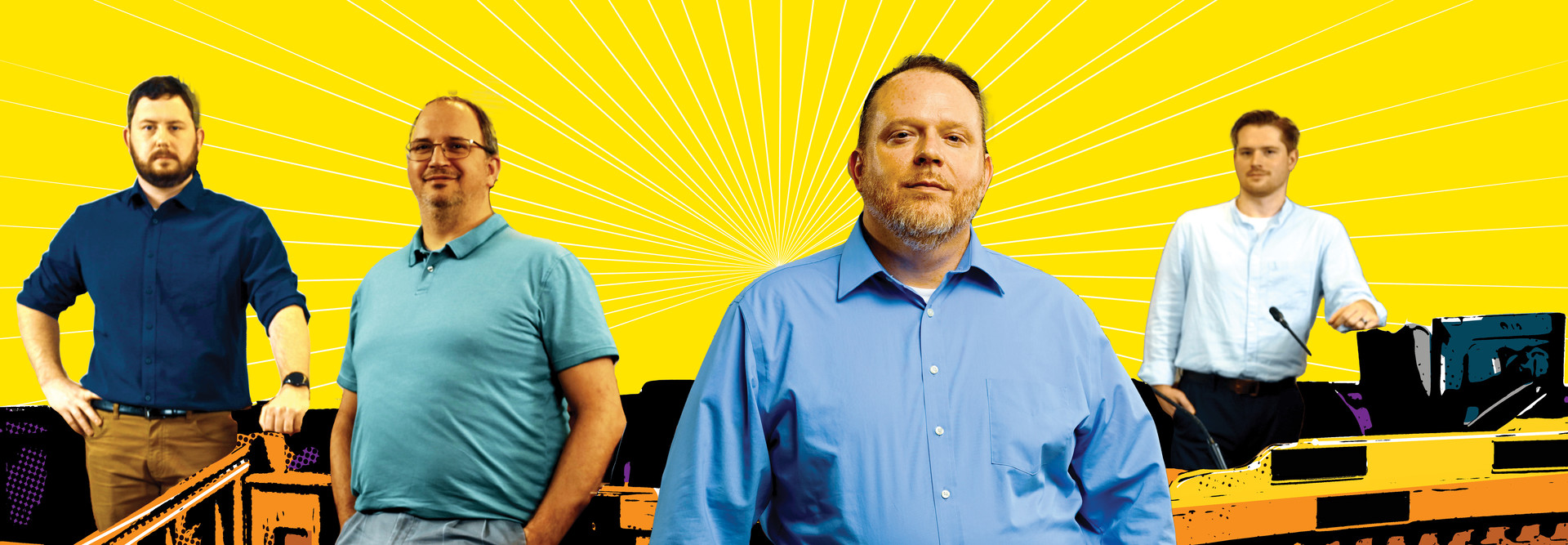 Sumner County Schools’ Brian Lindsey, Network Administrator; Michael Erlewine, Junior Systems Administrator; Chris Brown, Assistant Director for Information Services; and Cole Border, Junior Systems Administrator, over saw the district’s network upgrade.