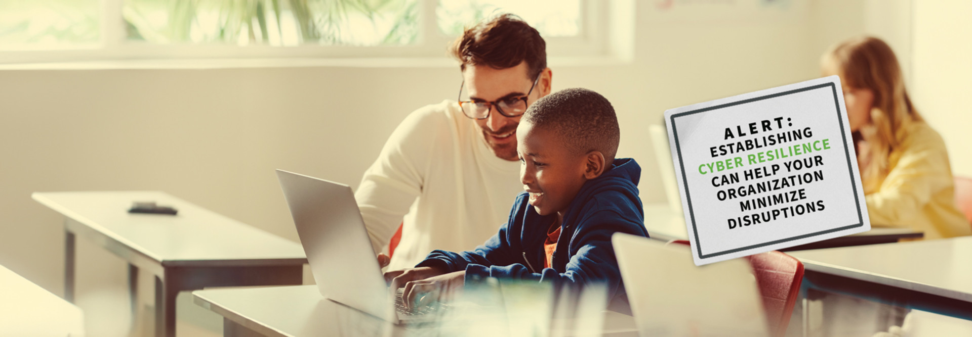 Teacher helping student in class