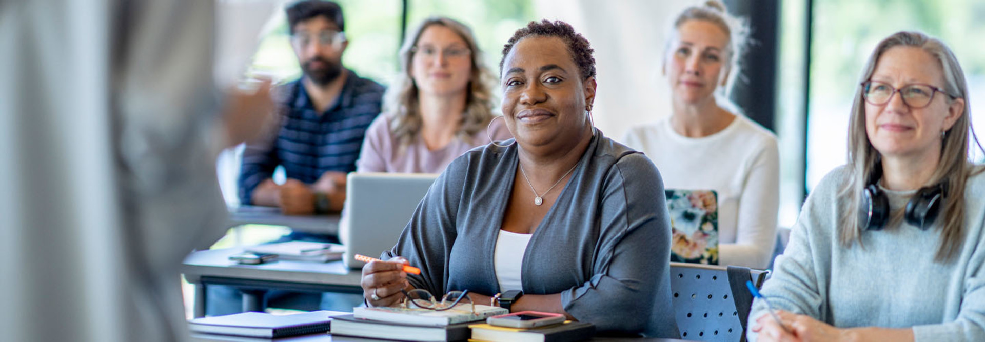 Educators in a professional development class