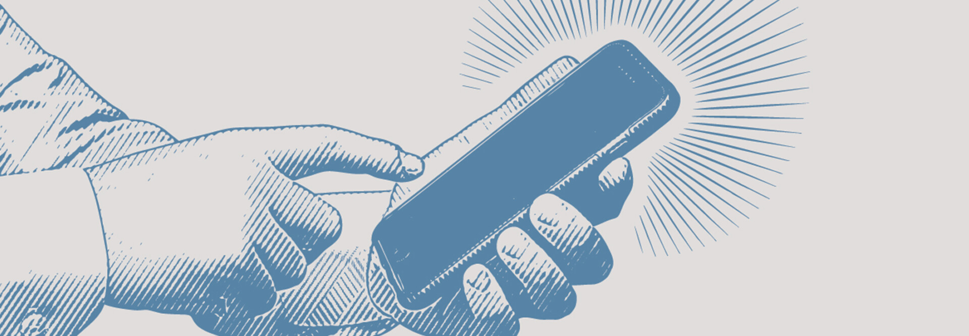 Illustration of person using smartphone