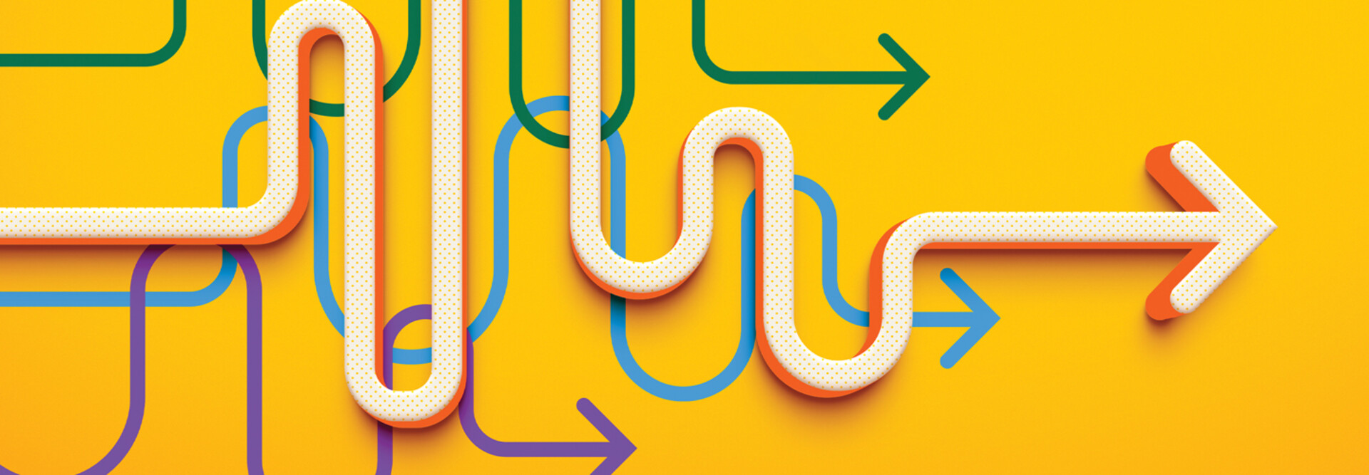 Arrows indicating creativity and progress