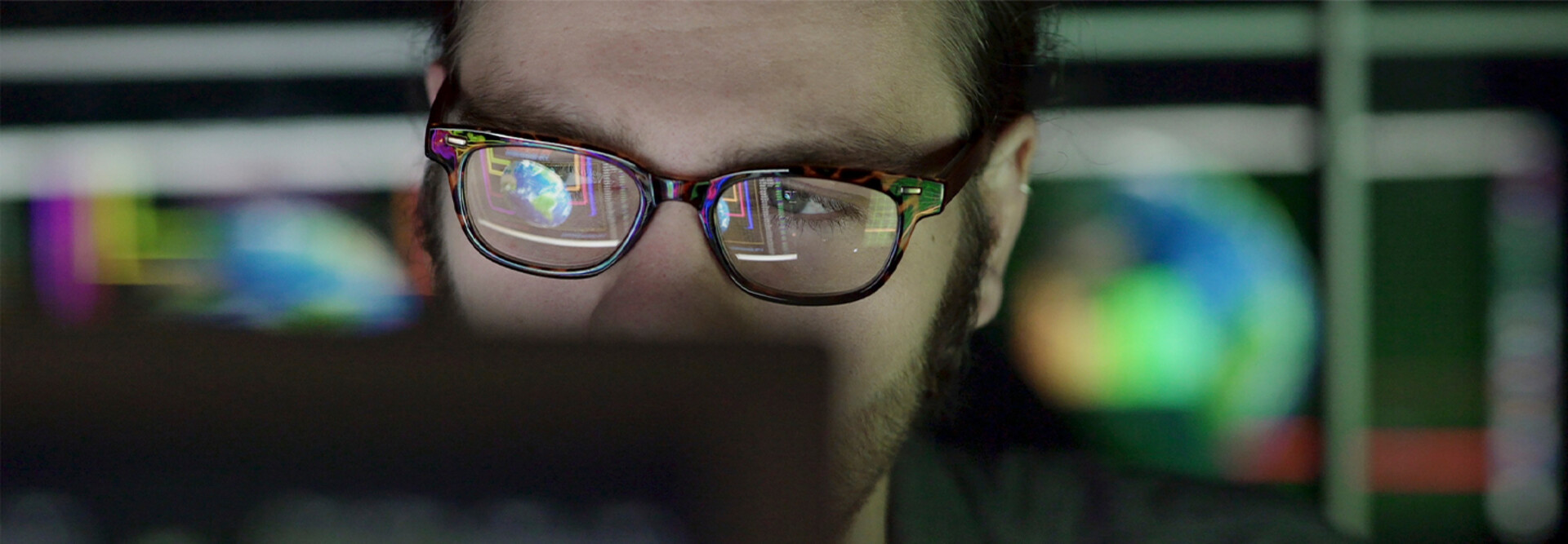 Hacker using computer