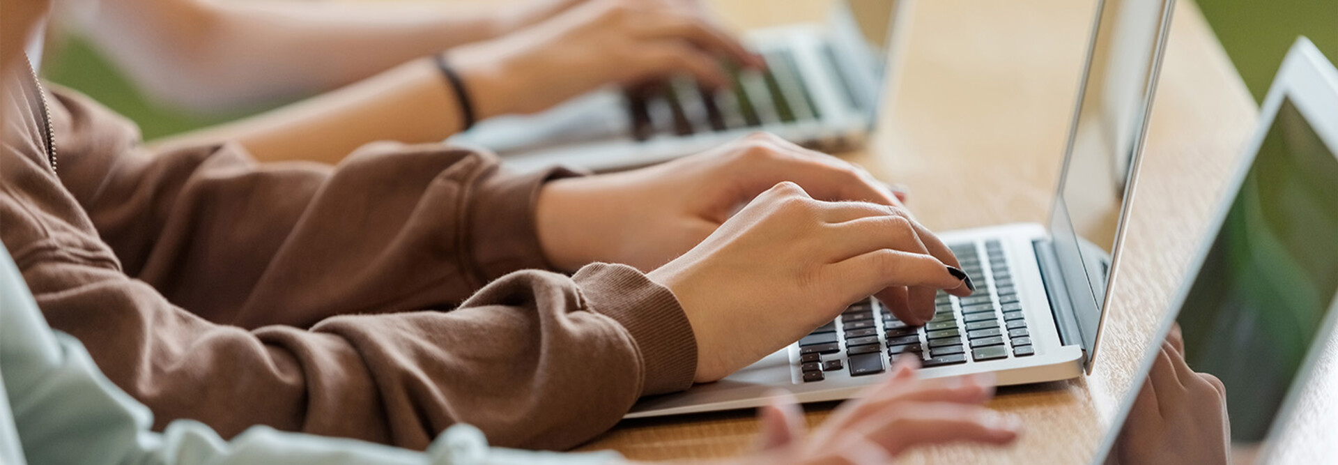 Students using laptops