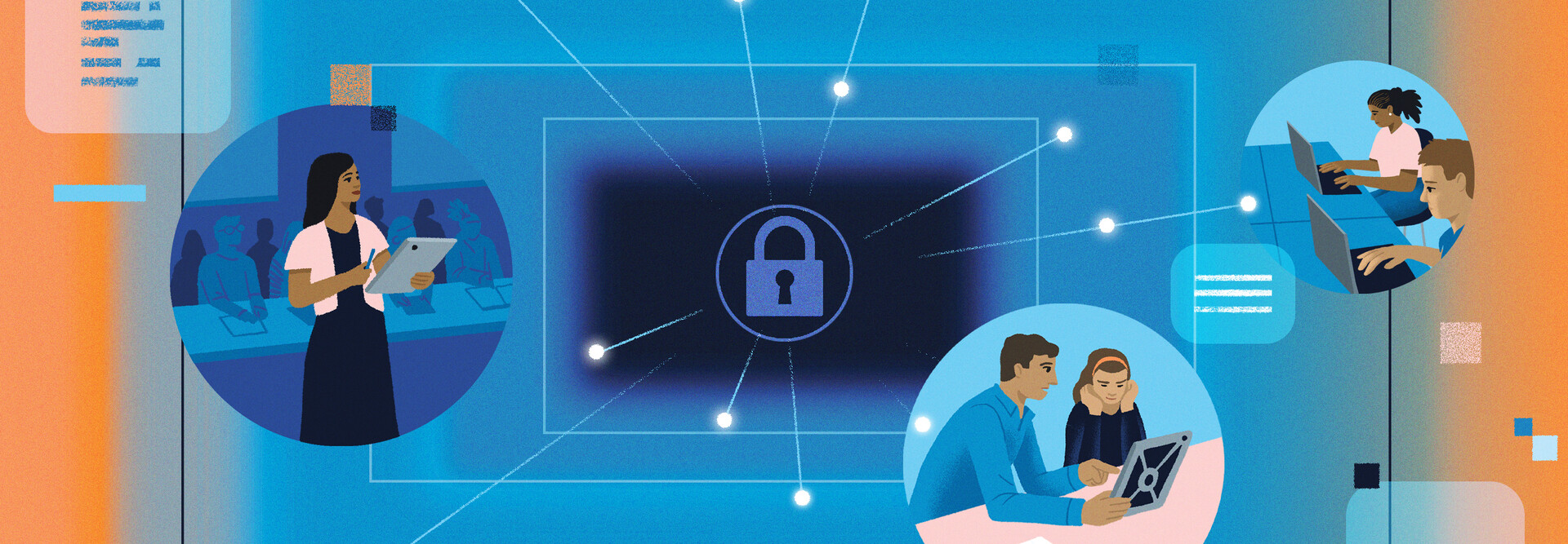 Illustration of tea collaborating