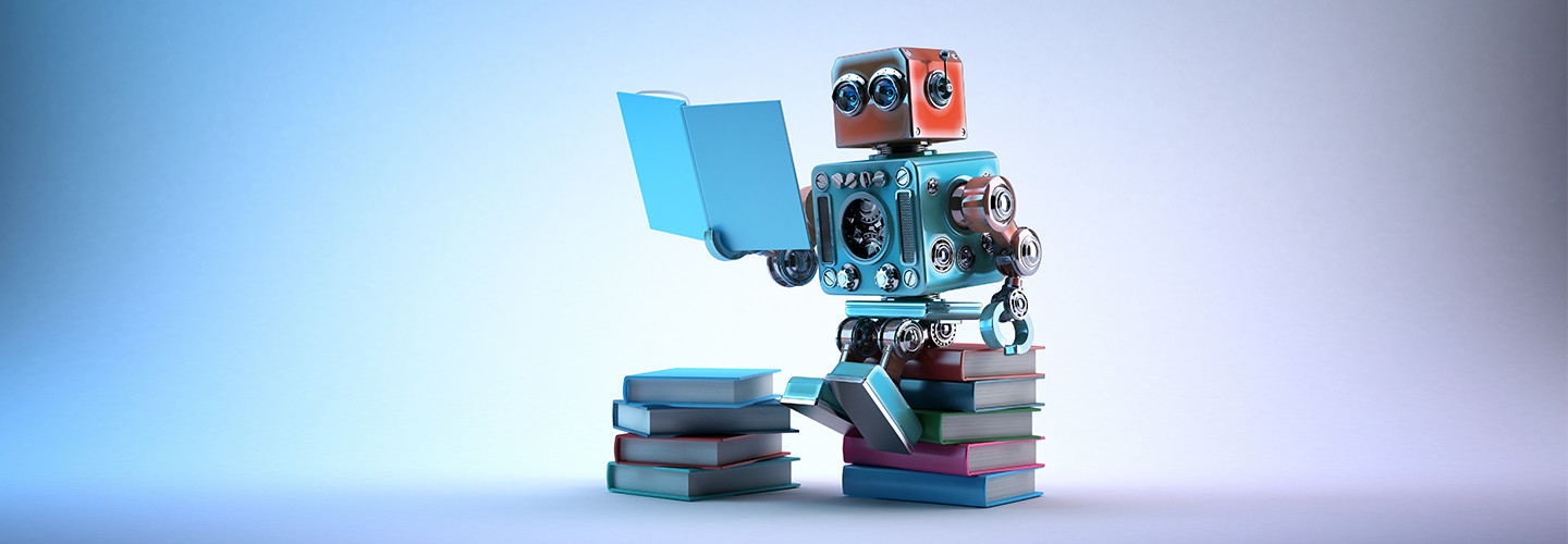 robot learning on books
