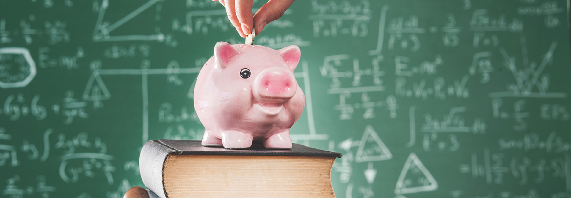 Piggy bank in school