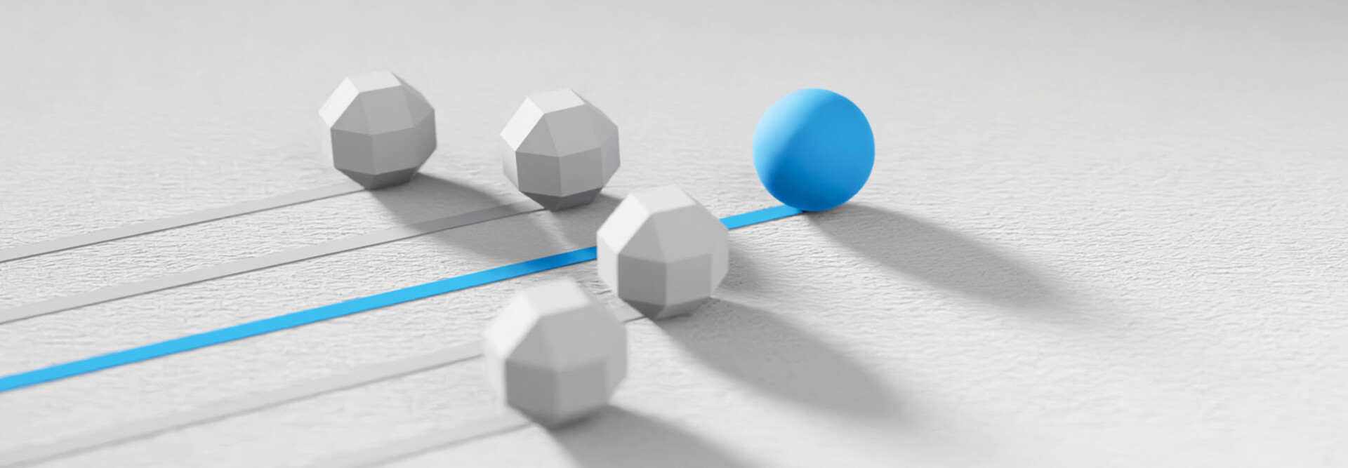 Blue and white domes with lines behind them