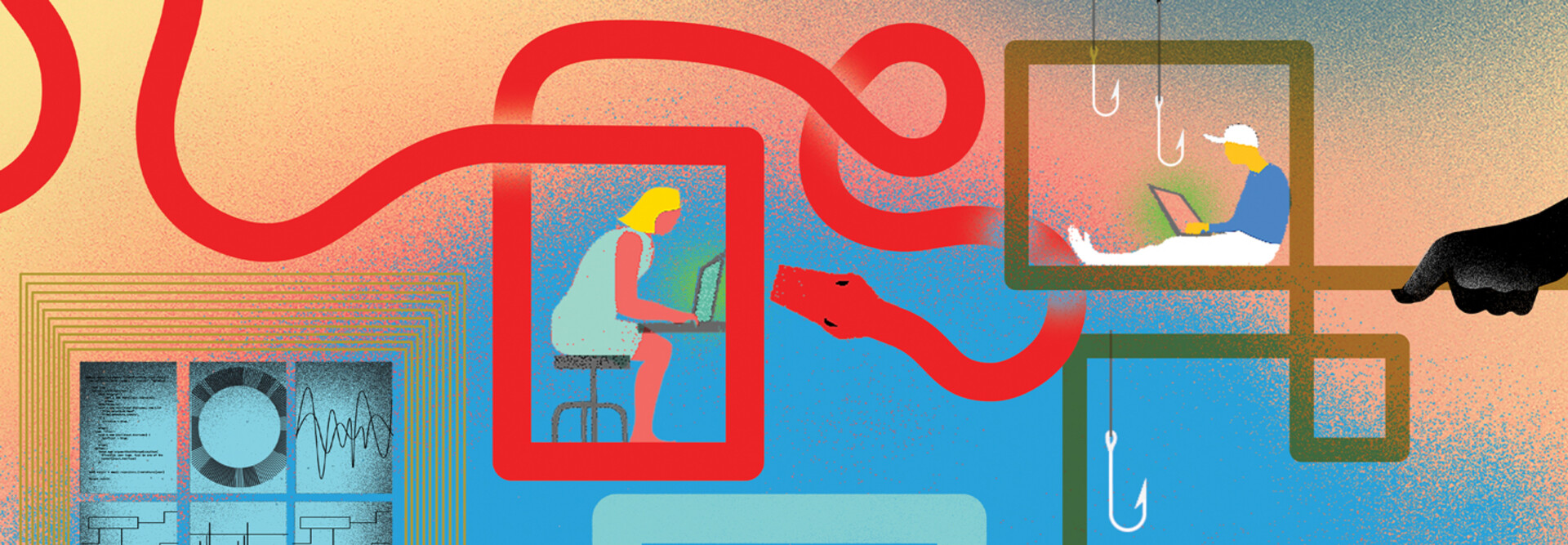Illustration of phishing attacks
