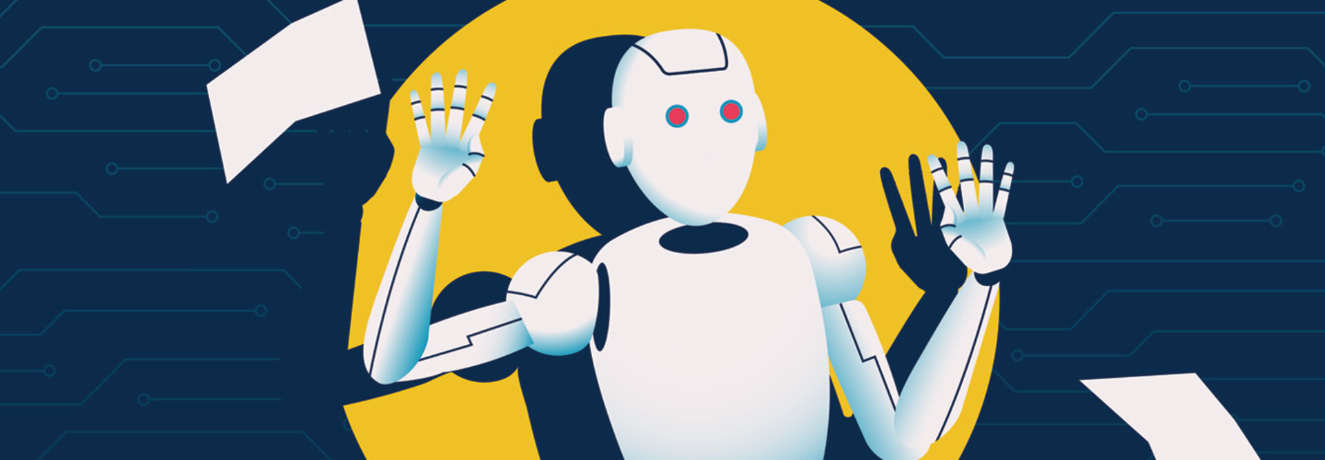 Robot in a spotlight