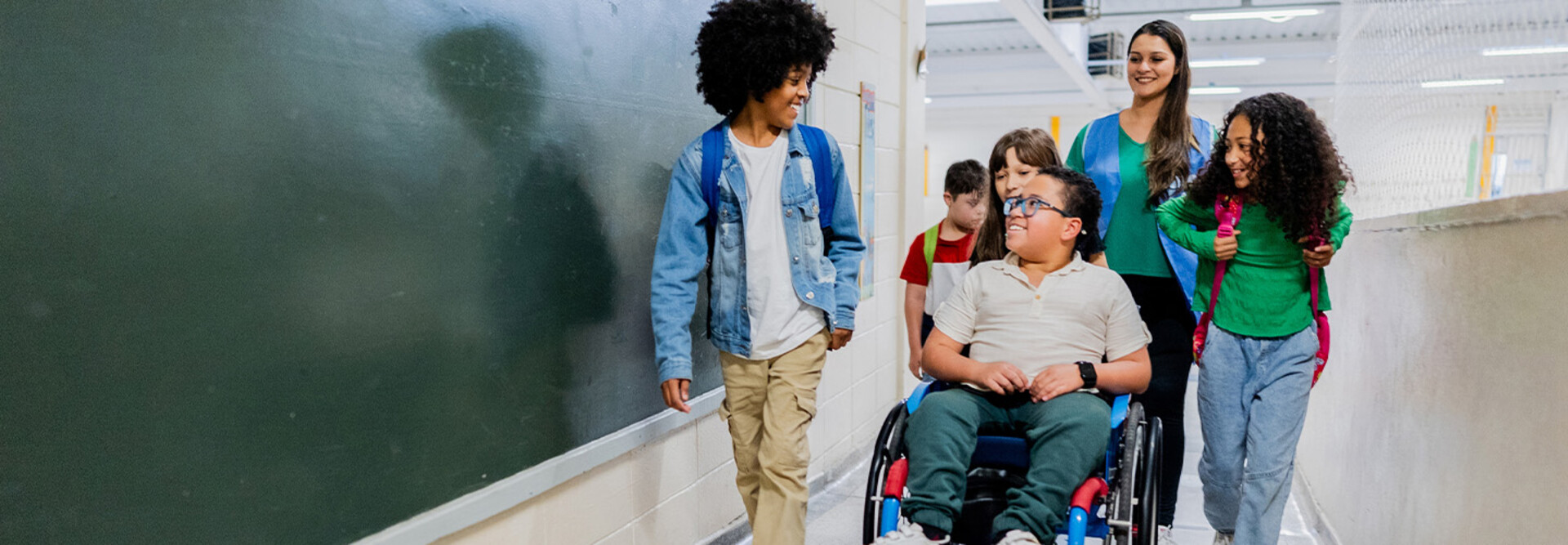 Students in school hall