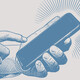 Illustration of person using smartphone