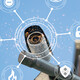 Surveillance CCTV outside an office building